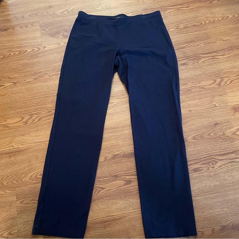 Eileen Fisher Women’s Navy Pull On Ankle Pants Size S Viscose/Nylon Stretch